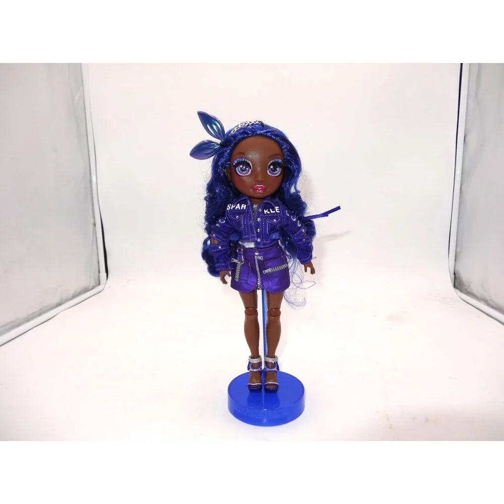 Rainbow High Krystal Bailey Purple Fashion Doll With Accessories & Display Stand